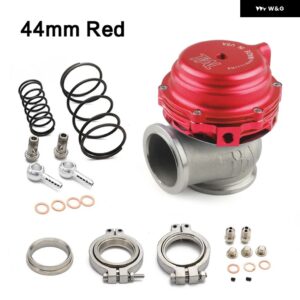 ウォータークーラー 44MM ウェイストゲート アウター ターボ フランジハードウェア付き MV-R 水冷 ロゴ付き 赤 青 黒 - Red