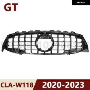 2020-2023 W118 CLA クラス メルセデス ベンツ CLA180 CLA200 CLA220 CLA250 CLA45 AMG GT アッパー バンパー フード メッシュフロント グリル グリル - W118 20-23 GT Black