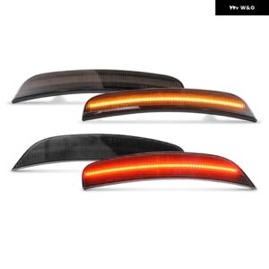 スモーク 2012-2017 フィアット 500 ポップ/ラウンジ 2012-2015 500C ポップ/ラウンジ LED バンパー FR フェンダー サイド マーカーライト ウィンカー - Smoked Lens