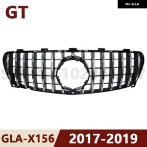 2017-2019 X156 GLA クラス メルセデス ベンツ GLA180 GLA200 GLA250 GLA45 GT シルバー ブラック アッパー バンパー フード メッシュフロント グリル - X156 17-19 GT Silver