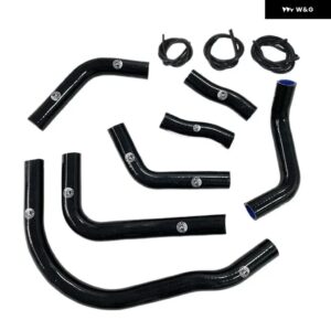 シリコン ラジエーター ホースキット 三菱 ランチア デルタ インテグラ ーレ 16V MKII 90-95 トヨタ MR2 SW20 - k8-76-V black