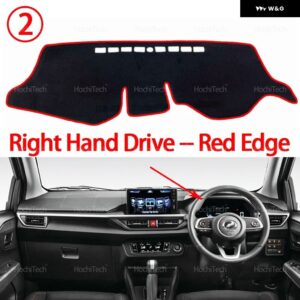 PERODUA AXIA A300 2023-2024 オート ダッシュボード カバー ダッシュマットボード パッド カーペットダッシュマット UVカットマット - Right Hand Red Edge