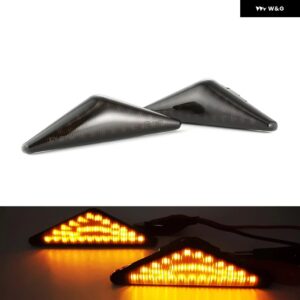 フォード フォーカス MKI 1998-2004 モンデオ MK3 2000-2007 LED サイドマーカーランプ フェンダー ウィンカー ダイナミック アンバー ライト - Smoked Normal Amber