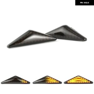 フォード フォーカス MKI 1998-2004 モンデオ MK3 2000-2007 LED サイドマーカーランプ フェンダー ウィンカー ダイナミック アンバー ライト - Smoked Dynamic Amber