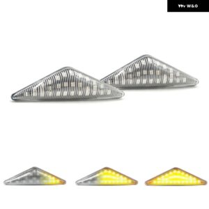 フォード フォーカス MKI 1998-2004 モンデオ MK3 2000-2007 LED サイドマーカーランプ フェンダー ウィンカー ダイナミック アンバー ライト - Clear Dynamic Amber