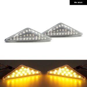フォード フォーカス MKI 1998-2004 モンデオ MK3 2000-2007 LED サイドマーカーランプ フェンダー ウィンカー ダイナミック アンバー ライト - Clear Normal Amber