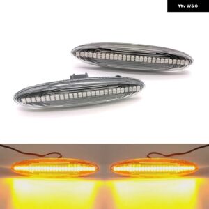 トヨタ ソアラ クルーガー ハイランダー マークX レクサス IS250 IS350 SC430 E350 LED サイドマーカーランプ フェンダー ウィンカー アンバー ライト - Clear Normal Amber