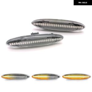 トヨタ ソアラ クルーガー ハイランダー マークX レクサス IS250 IS350 SC430 E350 LED サイドマーカーランプ フェンダー ウィンカー アンバー ライト - Clear Dynamic Amber