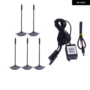 12V 汎用 フロント グリル LEDライトRGBマルチカラーBLUETOOTHアプリ コントロール グラデーション音楽モードピックアップオフロードSUV - 5Pcs