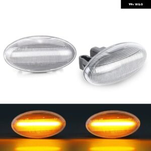 シトロエン C1 C2 C3 C4 C5 C6 クサラ C-クロッサー C-エリゼ ベルリンゴ ジャンピー ディスパッチ スペースツアラー LED サイドマーカーランプ - Clear Normal Amber