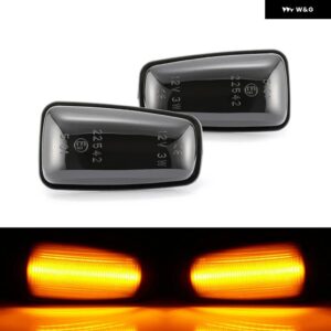 プジョー 106 306 406 806 エキスパート シトロエン ベルリンゴ ジャンピー サクソ XM ZX フィアット スクード ユリス LED サイドマーカーランプ フェンダー - Smoked Normal Amber