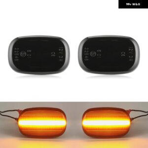 トヨタ ハイラックス カリーナ セリカ カローラ MR2 RAV4 プリウス ピクニック ヤリス レクサス GS300 RX LED サイドマーカーランプ フェンダー - Smoked Normal Amber