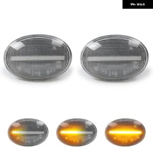 MINI COOPER R55 R56 R57 R58 R59 クリアスモークイエローレンズ LEDサイドマーカーランプ フェンダーウィンカー ダイナミック アンバー ライト - Clear Dynamic Amber