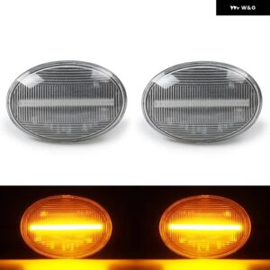 MINI COOPER R55 R56 R57 R58 R59 クリアスモークイエローレンズ LEDサイドマーカーランプ フェンダーウィンカー ダイナミック アンバー ライト - Clear Normal Amber