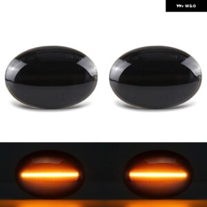 MINI COOPER R55 R56 R57 R58 R59 クリアスモークイエローレンズ LEDサイドマーカーランプ フェンダーウィンカー ダイナミック アンバー ライト - Smoked Normal Amber