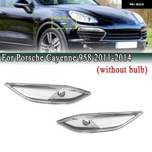 ポルシェ カイエン 958 2011-2014 サイドフェンダーマーカー フロントホイールサイドライト ウィンカーライト ハウジング バルブ 無 95863107100 - Left Side