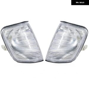 車用 コーナーライト フロントウィンカー インジケーター ランプ メルセデス ベンツ E クラス W124 1985-1994 1995 1996 1248261243 1248261143 - White-1Pair