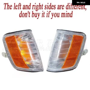 車用 コーナーライト フロントウィンカー インジケーター ランプ メルセデス ベンツ E クラス W124 1985-1994 1995 1996 1248261243 1248261143 - Yellow White-1Pair