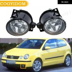 車用フロント フォグランプ ハロゲン フォグランプ フォルクスワーゲン POLO 9N / MK4 2001 - 04 H3 12V 55W ドライビング フォグランプ アセンブリ - Left and Right