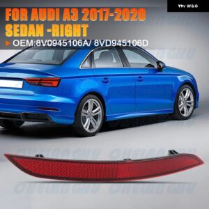 アウディ A3 セダン スポーツ 2017 - 20 リア バンパー リフレクター カーアクセサリー 8V0945105A/8VD945105D 8V0945106A/8VD945106D - 1 pc Right Side