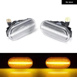 日産 350Z マイクラ ナバラ ノート キューブ ティーダ パスファインダー キャシュカイ LED サイドマーカーランプ フェンダー ウィンカー ダイナミック アン - Clear Normal Amber