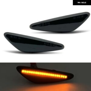 マツダ 6 アテンザ マツダ 5 プレマシー MX-5 RX-8 日産 ラフェスタ フィアット 124 スパイダー LED サイドマーカーランプ アンバー サイドフェンダー - Smoked Normal Amber