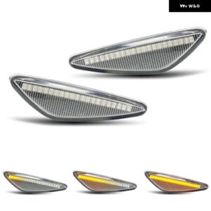 マツダ 6 アテンザ マツダ 5 プレマシー MX-5 RX-8 日産 ラフェスタ フィアット 124 スパイダー LED サイドマーカーランプ アンバー サイドフェンダー - Clear Dynamic Amber