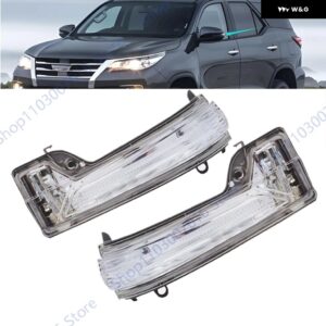 カーアクセサリー バックミラー サイドミラー ライト トヨタ ハイラックス レボ フォーチュナー イノーバ 2016-2021 LED ウィンカーライト ドアランプ - Only Left