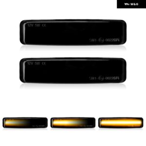 BMW 5シリーズ E39 520I 520D 523I 525D 525I 525TDS 528I 530D 530I 540I 540IP M5 LEDサイドマーカーランプ アンバー フェンダーウィンカー - Smoked Dynamic Amber