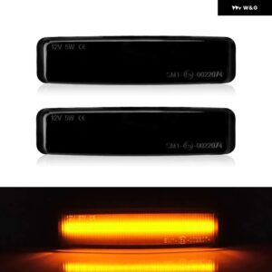 BMW 5シリーズ E39 520I 520D 523I 525D 525I 525TDS 528I 530D 530I 540I 540IP M5 LEDサイドマーカーランプ アンバー フェンダーウィンカー - Smoked Normal Amber