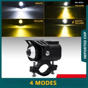 バイク 用 ヘッドライト 補助 フォグランプ バイク 用 超高輝度 80W 4モード 3570チップ LEDスポットライトランプ - 1PCS Type A