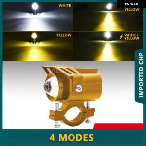 バイク 用 ヘッドライト 補助 フォグランプ バイク 用 超高輝度 80W 4モード 3570チップ LEDスポットライトランプ - 1PCS Type C