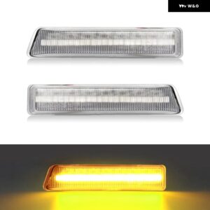 BMW E36 3シリーズ 316I 318I 318IS 323I 325I 328I M3 1997-1999 E53 X5 1999-2006 LEDサイドマーカーランプ アンバー フェンダーウィンカー - Clear Normal Amber