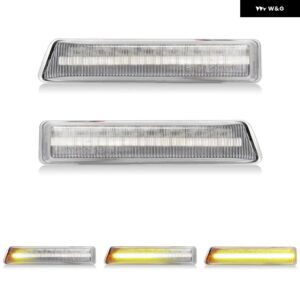 BMW E36 3シリーズ 316I 318I 318IS 323I 325I 328I M3 1997-1999 E53 X5 1999-2006 LEDサイドマーカーランプ アンバー フェンダーウィンカー - Clear Dynamic Amber