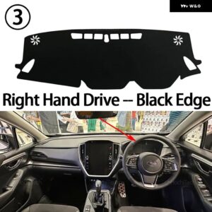 スバル クロストレック インプレッサ GU 2023-2025 カー ダッシュボード カバー 光を避ける パッド 計器プラットフォームカバー マット - Right Hand Black