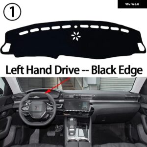 プジョー 508 R83 プレフェイスリフト 2019-2023 車用 ダッシュボード カバー 光を避ける パッド 計器盤カバー マット カーペットアクセサリー - Left Hand Black