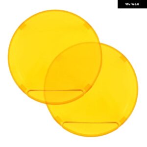 AUXBEAM 7インチ LED ドライビングライト カバー 車用ラウンドライト カバー 2個 - 7 Inch Amber Covers