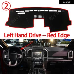 ダッシュボード カバー ボード 滑り止めマット パッド 車用サンシェード カーペット ラグ フォード Fシリーズ F-150 F150 P552 MK13 ロボ 2015-2020 - Left Hand Red Edge