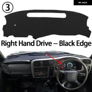 滑り止めマット ダッシュボード カバー パッド サンシェード ダッシュマット カーペット カーアクセサリー シボレー S10 1998-2004 シボレー ブレイザー - Right Hand Black