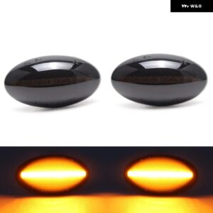 MINI COOPER R50 R52 R53 クリアスモークレンズ LED サイドマーカーランプ フェンダーウィンカー ダイナミック アンバー ライト - Smoked Normal Amber