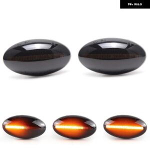 MINI COOPER R50 R52 R53 クリアスモークレンズ LED サイドマーカーランプ フェンダーウィンカー ダイナミック アンバー ライト - Smoked Dynamic Amber