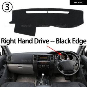 トヨタ 4RUNNER B210 2003-2009 車用 ダッシュボード カバー ダッシュマット サンシェード 滑り止め パッド 内装アクセサリー 2004 - 07 - Right Hand Black