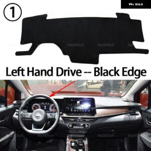 日産 ノート E-POWER E13 2021-2024 ダッシュボード カバー ボード 滑り止めマット パッド カーアクセサリー サンシェード カーペット ラグ - Left Hand Black