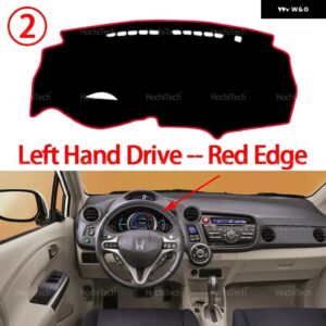 ホンダ インサイト II ZE2 ZE3 2009-2014 内装アクセサリー ダッシュボード カバー パッド 日焼け防止 パッド UVカットマット - Left Hand Red Edge