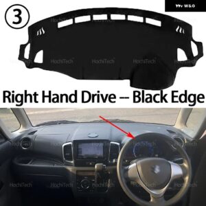 スズキ スペーシア MK1 MK32S MK42S 2013-2017 オート ダッシュボード カバー ダッシュマットボード パッド カーペットダッシュマット UVカットマット - Right Hand Black