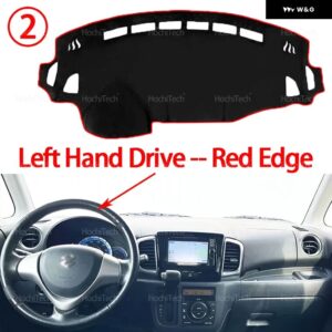 スズキ スペーシア MK1 MK32S MK42S 2013-2017 オート ダッシュボード カバー ダッシュマットボード パッド カーペットダッシュマット UVカットマット - Left Hand Red Edge