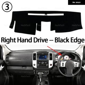 日産 フロンティア 2007-2021 ダッシュボード カバー ダッシュマットボード パッド カーペットダッシュマット UVカットマットアクセサリー - Right Hand Black