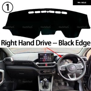 トヨタ ライズ 2019 - 24 2025 インテリア アクセサリー ダッシュボード カバー パッド サンプロテクション パッド UVカット - Right Hand Black