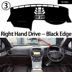 リンカーン MKX U540 2016 2017 2018 HUDなし バージョン オート ダッシュボード カバー ダッシュマットボード パッド カーペットダッシュマット - Right Hand Black