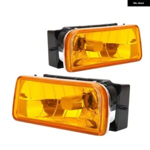 フロント バンパー フォグランプ 1組 電球 なし BMW M3 E36 1992-1998 車用 ヘッドライト フォグランプ 63178357389 63178357390 - Yellow